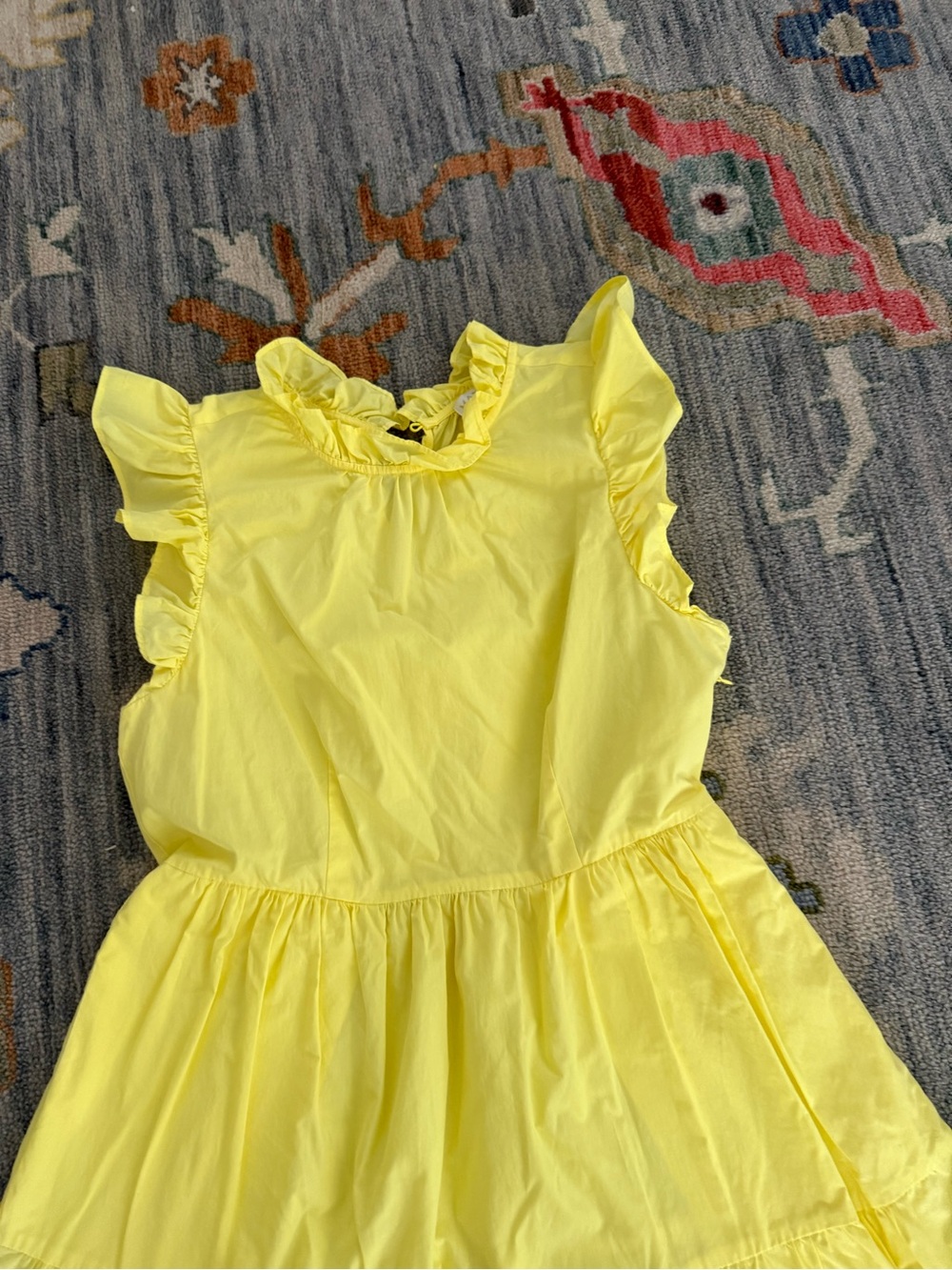 Marie Oliver Taren Dress mini dress A line ruffle tiered cotton yellow XS - Picture 3 of 7